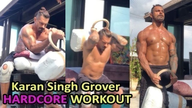 'Karan Singh Grover Uses Sack Of Garden Soil For HARDCORE WORKOUT At Home'