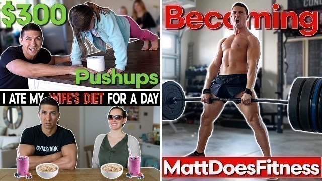 '@MattDoesFitness PARODY – DEADLIFT PR, Eating my Wife’s DIET & Kids WIN CASH for Pushups!'