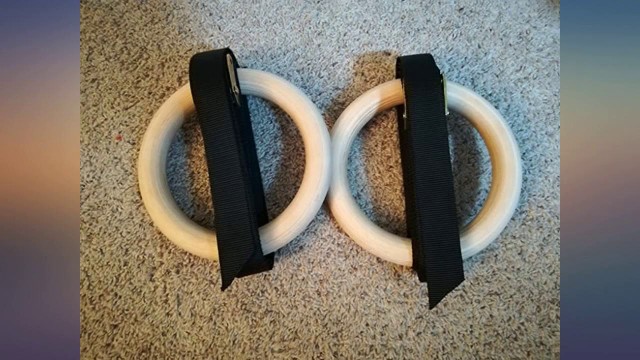 'Titan Fitness Wooden Gymnastics Rings with Cam Buckle Straps, Home Gym Equipment, review'