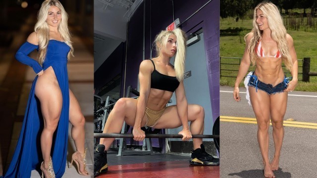'Carriejune Anne Bowlby ( Miss Carrie June) hardcore workout compilation - legs, booty, glutes 2022'