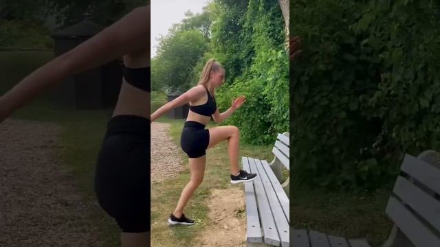 'workout anywhere with this OUTDOOR BENCH WORKOUT! #shorts'