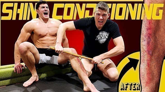 'Ultra Painful SHIN CONDITIONING with UFC Fighter Stephen Wonderboy Thompson | Bodybuilder VS MMA'