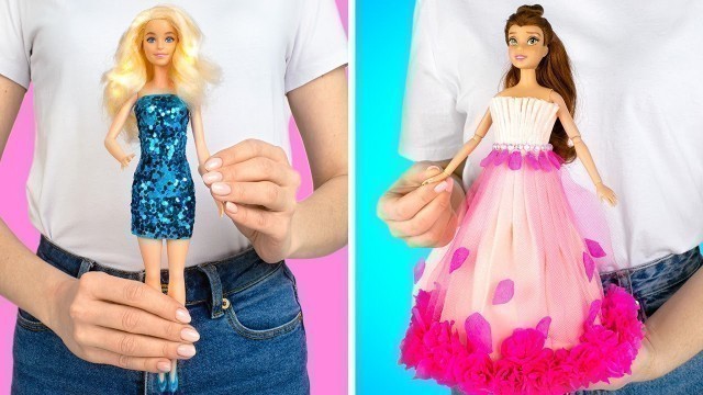 'Old Dolls Fashion Makeover! ||  Creating Party Outfit And Princess Dress'