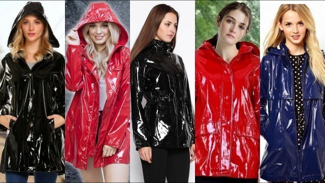 'latex fashion of trench&rainy coat outfits#how to style latex trench coat&rainy coat outfit ideas'