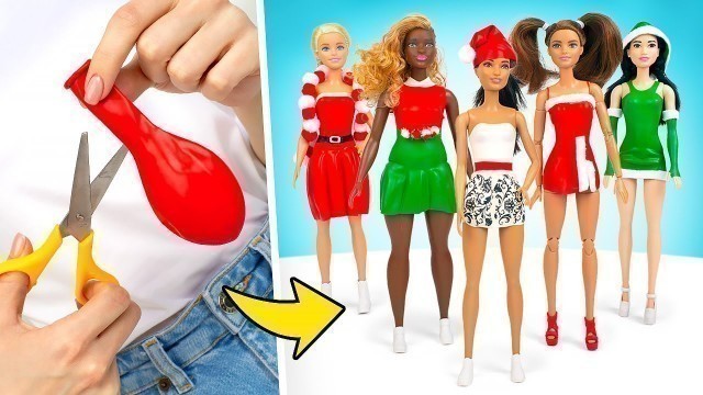 'Christmas Outfits For Dolls From Balloons'