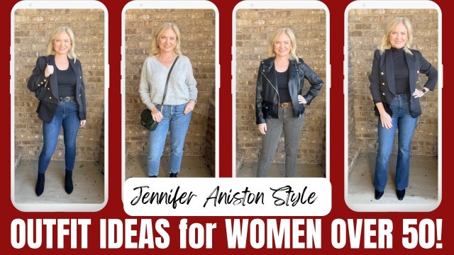 '2023 OUTFIT IDEAS WOMEN OVER 50 / Jennifer Aniston Inspired Looks! #fashionover50 #over50 #over40'