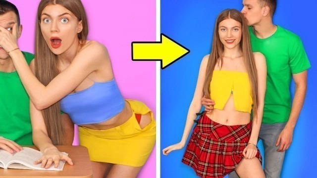 'SUPER COOL CLOTHES HACKS! Back to School Fashion Ideas & DIY Outfit by Mr Degree'