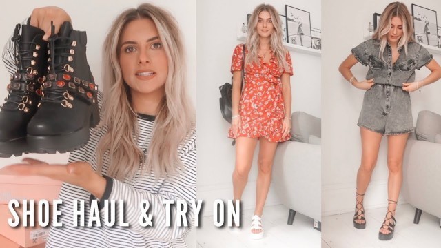 'SHOE HAUL & TRY ON - 7 OUTFITS! | Fashion Influx | AD'