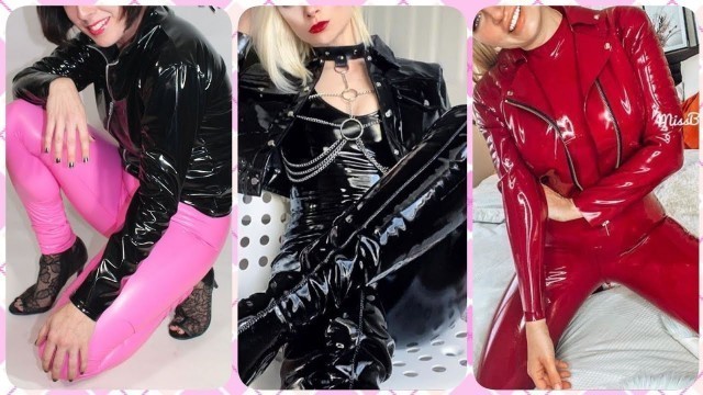 'trending ideas of latex leather dresses for ladies #latex #fashion #leather #outfits #latest #trendy'