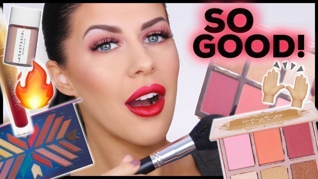 'FULL FACE OF NEW MAKEUP THAT I\'M LOVING!!! BENEFIT, ABH, BH COSMETICS & MORE!!'