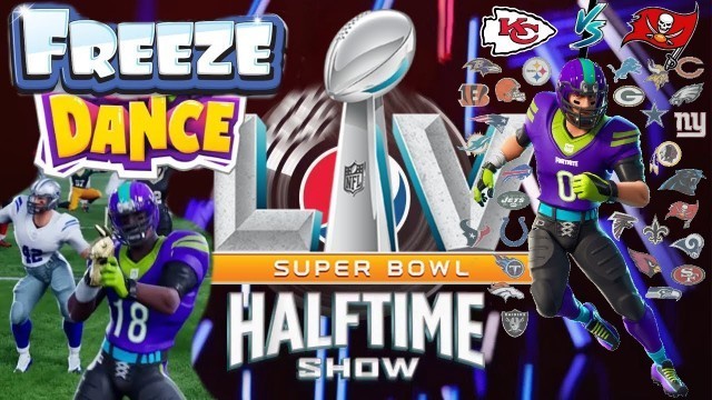 'FORTNITE FREEZE DANCE (Super Bowl Workout! Halftime Show + BEST Commercials)'