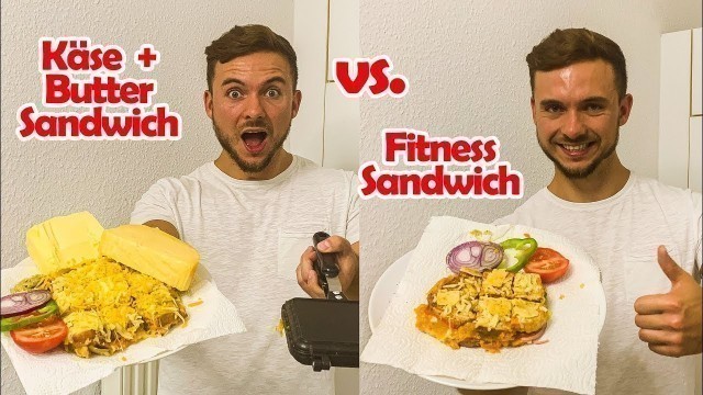 'Cheese Masala Toast Sandwich vs. Fitness Toast Sandwich | Fitness Essen vs. normales Essen'