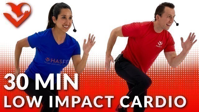 'Low Impact Cardio Workout at Home - 30 Minute Total Body Standing Cardio HIIT No Jumping Beginners'