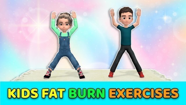 '7 Fat Burning Exercises //Kids Workout At Home'