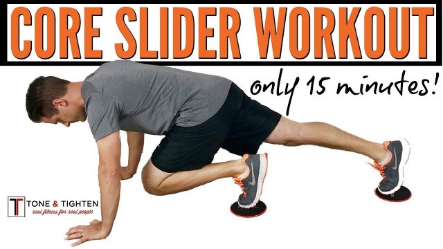 '15-Minute Core Workout with Sliders - The best slider exercises for a 6-pack stomach'