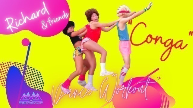 'Funny Richard Simmons *Dance Workout* \"CONGA\" Gloria Estefan- Awesome Cardio Dance Fitness'