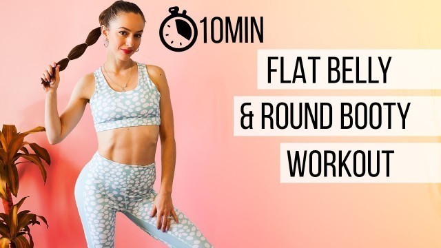 'FLAT BELLY AND ROUND BOOTY WORKOUT| 2 in 1 Abs and Booty At Home Workout |Anastasia Vlassov'