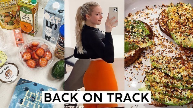 'FITNESS VLOG: healthy grocery haul for the week, BEST avo toast, new fitness goals & challenge'