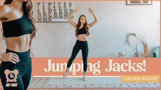 '20-MIN Jumping Jack Cardio Workout at Home! (Like Running 2 Miles!) (Burn 200 Calories)'