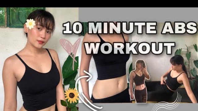'10 MINUTE ABS WORKOUT | FLAT BELLY | NO EQUIPMENT | HOME WORKOUT | easy and intense'