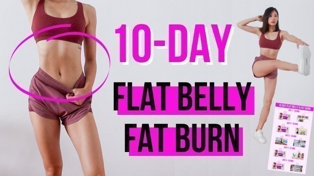 '10-DAY Flat Belly Fat Burn + Abs Challenge ~ Emi'