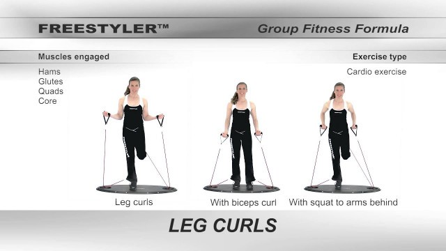 'Group fitness formula - Cardio (Leg curls)'