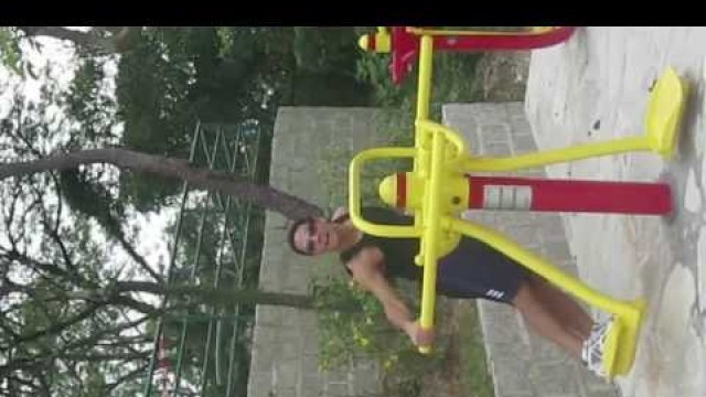 'Stedman does spoof on Richard Simmons-style outdoor workout in Macau'