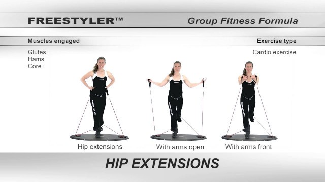 'Group fitness formula - Cardio (Hip extensions)'