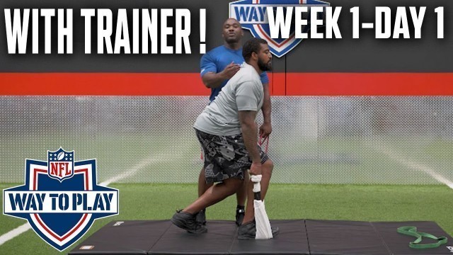 'Trainer Explained 15-Minute NFL Focused Squat & Push-Up Resistance Workout! (WEEK 1, DAY 1)'