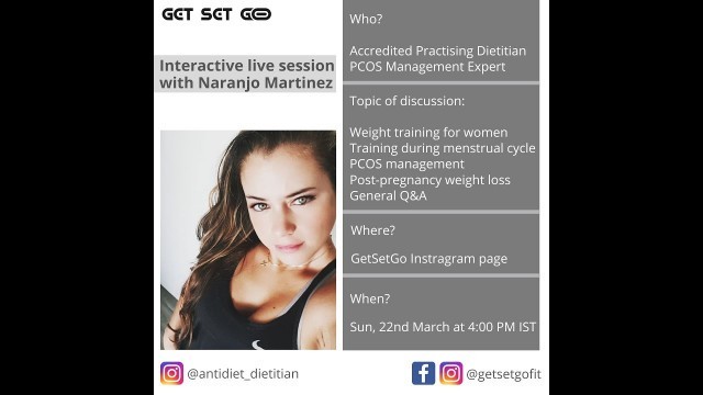'Live session with Astrid Naranjo on PCOS and Flexible Dieting'