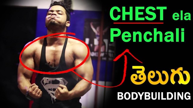 'Chest ela penchali , how to grow chest Telugu bodybuilding tips by Krish'