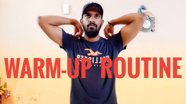 'How to warm-up before exercise in Telugu'