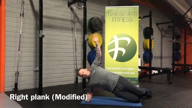 'Transform Fitness - TFL and TFL+ Exercise:  Right Side Plank Variations'