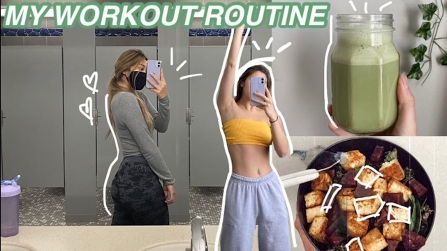 'GYM DIARIES: FIRST WEEK BACK AT THE GYM | my workout routine, post workout meals, & grocery shopping'