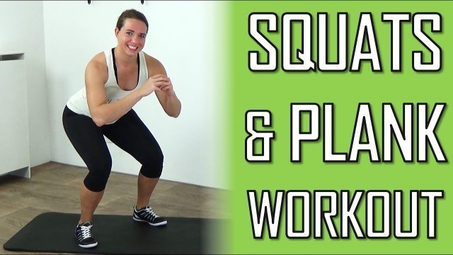 '10 Minute Squat & Plank Combination Workout – Challenging workout for Butt, Thighs and Core'