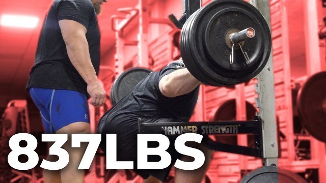 '837LB STRONGMAN SQUAT SESSION WITH NICK BEST'