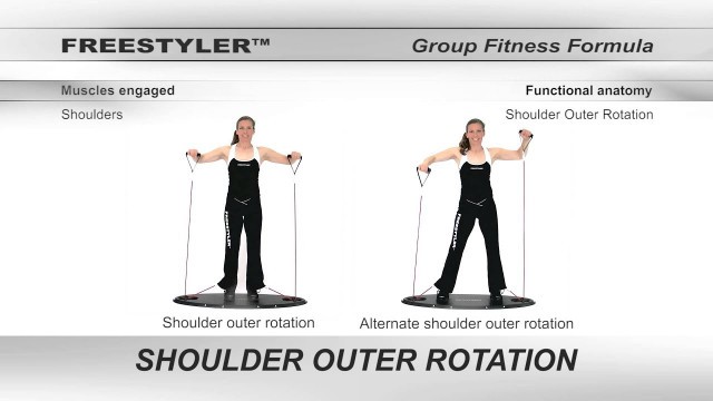 'Group fitness formula - Strength (Shoulder outer rotation)'