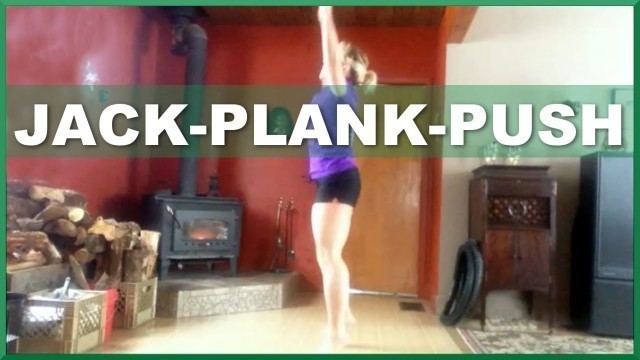 'Jumping Jacks, Plank Jacks, and Push Ups Strength & Cardio Exercise - Quick Fitness Workout at Home'