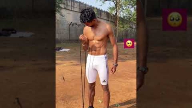 'Ankitrunner body abs video | Indian army status | resistance band athletic workout | #shorts #short'