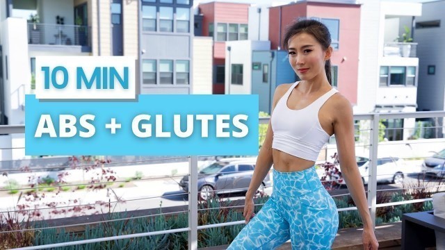 '10 Min Abs And Glutes 2 In 1 Workout | Flat Belly & Round Booty | No Squats | No Equipment'