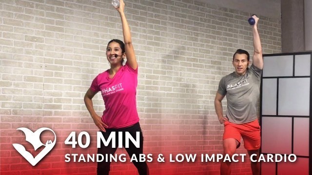 '40 Min Standing Abs & Low Impact Cardio Workout with No Jumping – Standing Ab Quiet Low Impact HIIT'