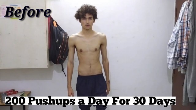 '200 Pushups a Day For 30 Days - Natural Body Transformation Challenge Motivational - Skinny to Fit'