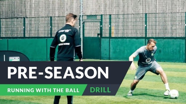 'Pre-season training for football | Running with the ball drills'