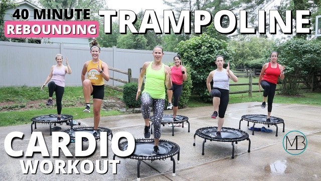 '40 MIN Trampoline CARDIO Workout | JUMPSPORT Rebounder | Strength | Core'