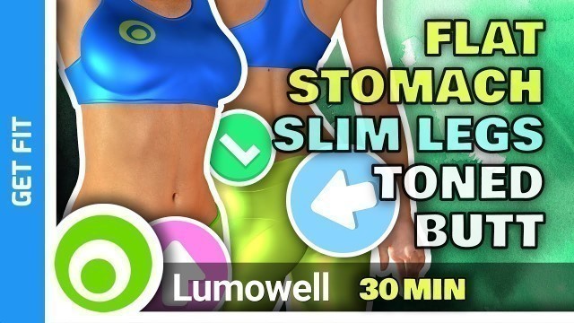 'Flat Stomach, Slim Legs And Toned Butt | Home Workout'