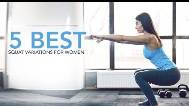 '5 Best Squat Exercises for Women (HOME WORKOUT!!)'
