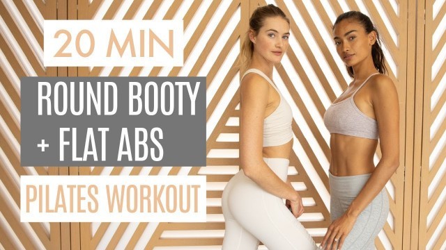 '20 min Model Booty & Flat Abs Pilates workout | Resistance band w/ Kelly Gale'