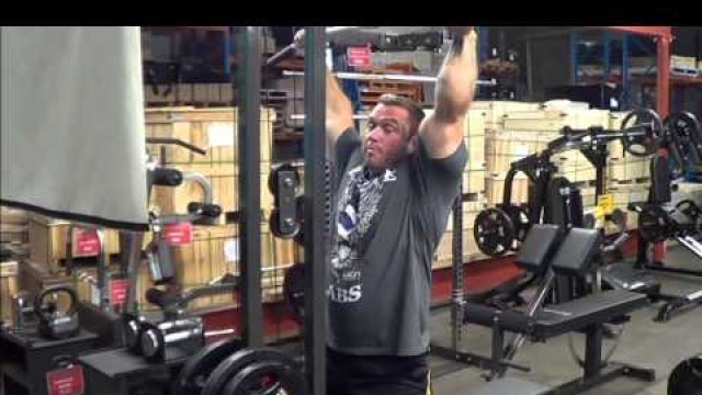 'Bodybuilder Lee Priest training on Ironmaster Cable Attachment'