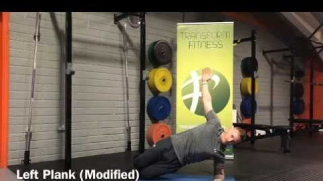 'Transform Fitness - TFL and TFL+ Exercise:  Left Side Plank Variations'