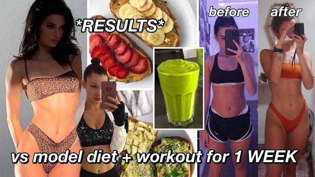 'TRYING THE VICTORIA SECRET MODEL DIET & WORKOUTS FOR A WEEK...*RESULTS*'